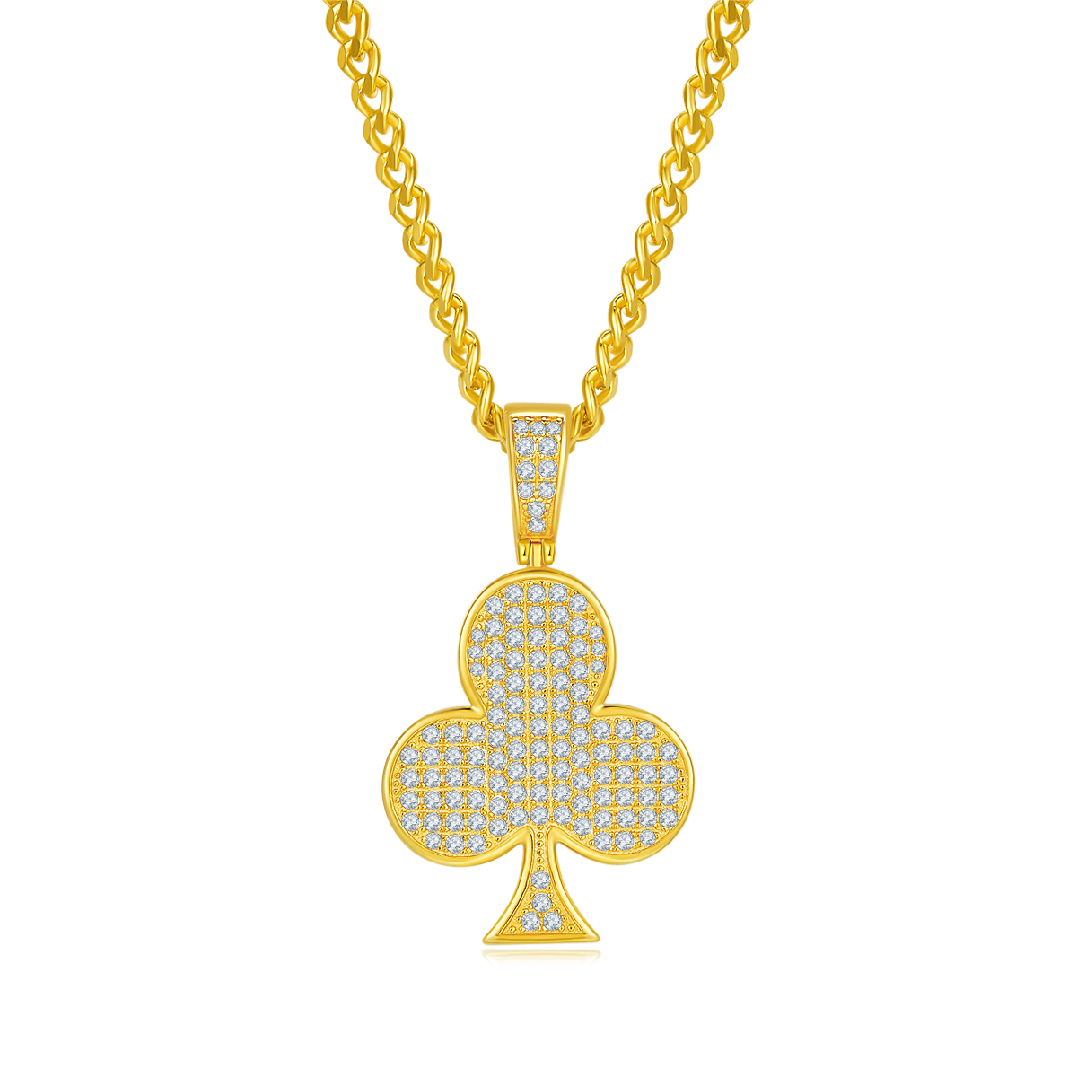 Plum Blossom Hip Hop Necklace S925 Silver Pendant Moissanite Grade D 0.92CT